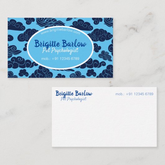 Custom Glück Auspicious Clouds Visitenkarte (Vorne/Hinten)