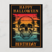 CUSTOM GLÜCKLICH GEBURTSTAG HALLOWEEN-PARTY FEIERU POSTKARTE (Vorderseite)