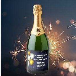 Custom Glückwunschs Retiree Food & Beauty Label Se Schaumweinetikett