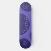 Custom Gnarly Betty Boss Girl Modern Lila Skateboard (Vorderseite)