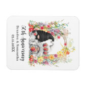 Custom Gnome Floral Arch 50. Hochzeitstag Magnet (Horizontal)