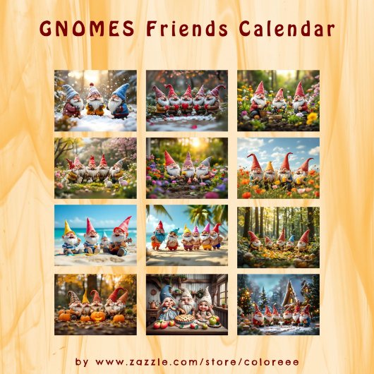 Custom Gnome Friends bright funny Vol. 4 - Kalender