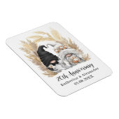 Custom Gnome Pampas Grass 20. Hochzeitstag Magnet (Rechte Seite)
