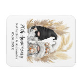 Custom Gnome Pampas Grass 20. Hochzeitstag Magnet (Horizontal)