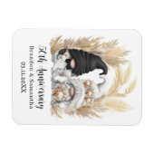 Custom Gnome Pampas Grass 50. Hochzeitstag Magnet (Horizontal)