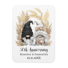 Custom Gnome Pampas Grass 50. Hochzeitstag