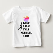 Custom Goal Shooter Behielt Calm Netball Baby T-shirt (Vorderseite)
