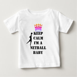 Custom Goal Shooter Behielt Calm Netball Baby T-shirt