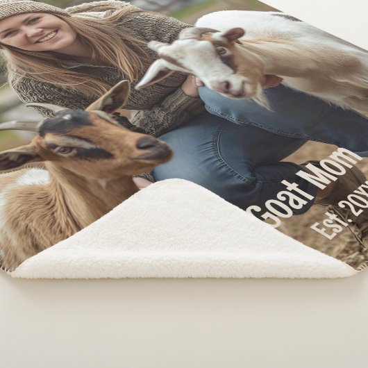 Custom Goat Lover Sherpa Blanket Ziege Mama Gesche Sherpadecke (3/4)
