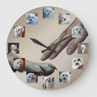 Custom God Created Hund 12-jährige Welpe Ihre Foto Große Wanduhr