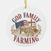 Custom “God Family Farming” Ornament (Vorne)