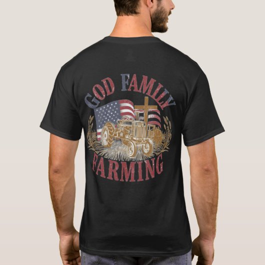 Custom “God Family Farming” T-Shirt (Rückseite)