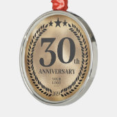 Custom Gold 30 Jahre Weihnachten Ornament Aus Metall (Links)