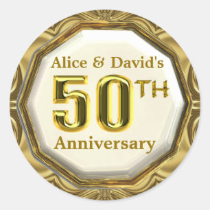 Custom Gold 50 Jahre alt Sparkling Stickers