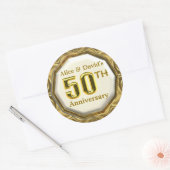 Custom Gold 50 Jahre alt Sparkling Stickers (Umschlag)