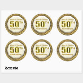 Custom Gold 50 Jahre alt Sparkling Stickers (Blatt)
