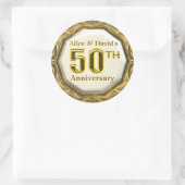 Custom Gold 50 Jahre alt Sparkling Stickers (Tasche)