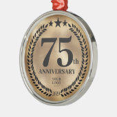 Custom Gold 75. Geschäftsjubiläum Weihnachten Ornament Aus Metall (Links)