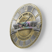 Custom Gold and Silver Retirement Award Große Wanduhr (Winkel)