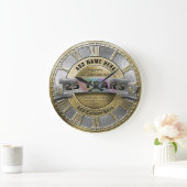 Custom Gold and Silver Retirement Award Große Wanduhr (Zuhause)