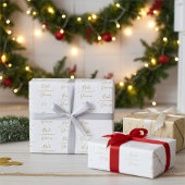 Custom Gold and White Bridge and Groom Wedding Geschenkpapier