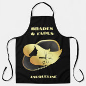 Custom Gold & Balck Hair Styling Schürze (Vorderseite)