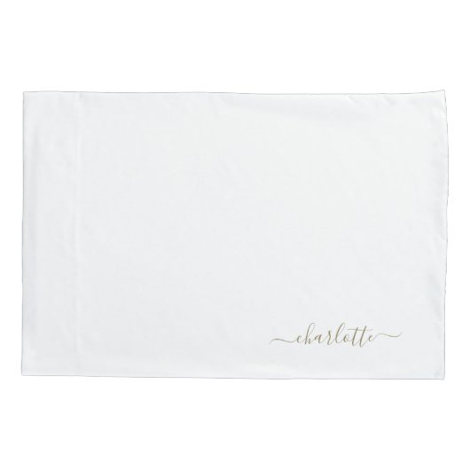 Custom Gold Bed Pillow Kissenbezug (Rückseite)