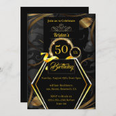 Custom Gold Birthday Einladung (Vorne/Hinten)