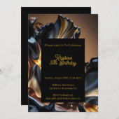 Custom Gold Birthday Einladung (Vorne/Hinten)