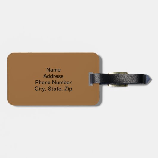 Custom Gold Blätter Gepäckmarke Gepäckanhänger (Rückseite horizontal)