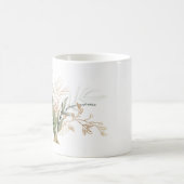 Custom Gold Botanical Eukalyptus Monogram "A" Kaffeetasse (Mittel)
