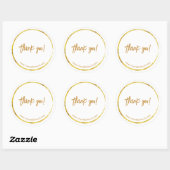 Custom Gold Business "Danke" Runder Aufkleber (Blatt)