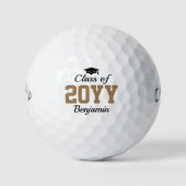 Custom Gold Class of 2026 Personalized Graduation Golfball (Vorderseite)