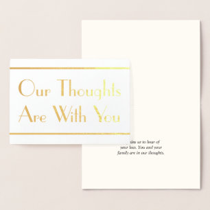 Custom Gold Foil Beileid Card Folienkarte