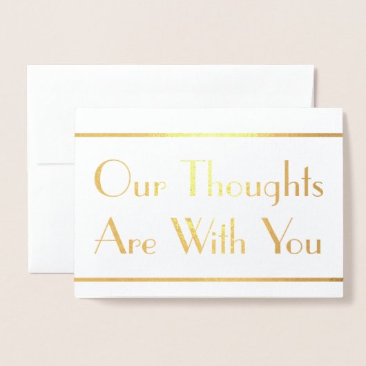 Custom Gold Foil Beileid Card Folienkarte (Vorderseite mit Umschlag)