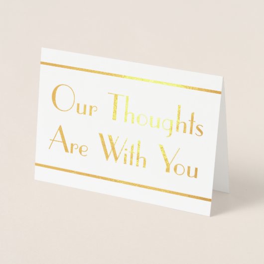 Custom Gold Foil Beileid Card Folienkarte (Vorderseite)