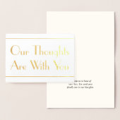 Custom Gold Foil Beileid Card Folienkarte (Anzeige)
