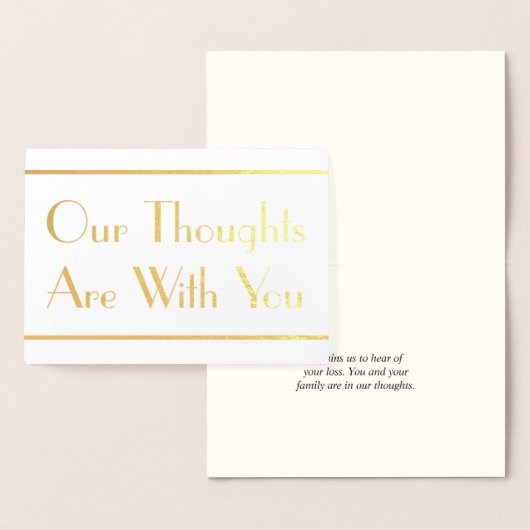 Custom Gold Foil Beileid Card Folienkarte (Anzeige)