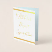 Custom Gold Foil Condolences Card Folienkarte (Vorderseite)