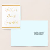 Custom Gold Foil Condolences Card Folienkarte (Anzeige)