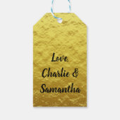 Custom Gold Foil Happy Birthday Script Geschenkanhänger (Rückseite)