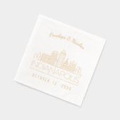Custom Gold Foil Indianapolis Wedding Napkins Servietten Mit Folie (Links)