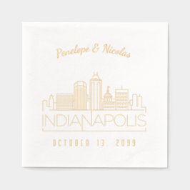 Custom Gold Foil Indianapolis Wedding Napkins Servietten Mit Folie