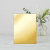 Custom Gold Foil Luxe Foil Einladung Postkarte (Stehend vorne)