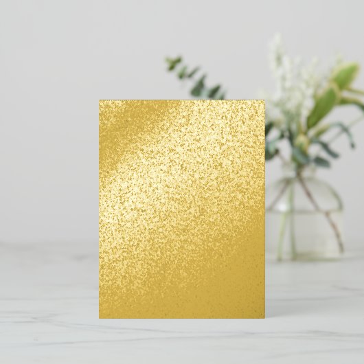 Custom Gold Foil Luxe Foil Einladung Postkarte (Stehend vorne)
