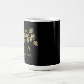 Custom Gold Foil Luxus Botanische Monogram Modern Kaffeetasse (Mittel)