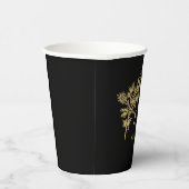 Custom Gold Foil Luxus Botanische Monogram Modern Pappbecher (Rechts)
