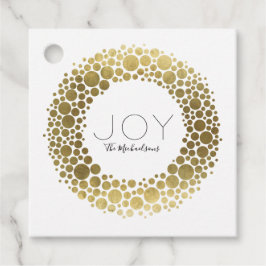 Custom Gold Foil Weihnachtsfeiertag Geschenkanhänger