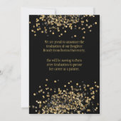 Custom Gold Glitzer Abschluss Foto Ankündigung (Rückseite)