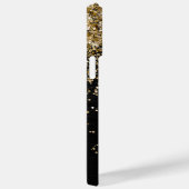 Custom Gold Glitzer Black Sparkgram Monogram Case-Mate iPhone Hülle (Rückseite / Rechts)
